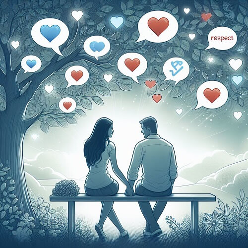 2 personnes amoureuses sur un banc
