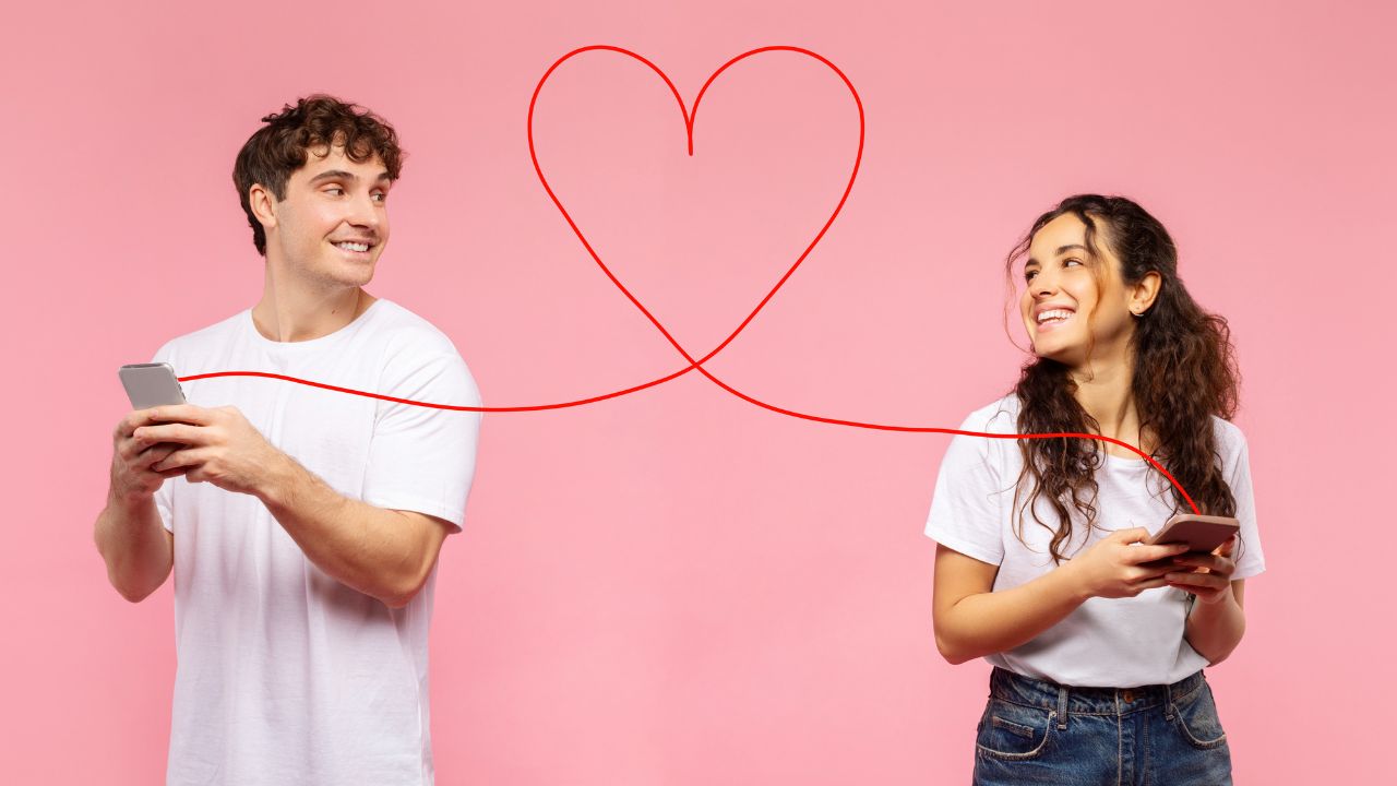 Rencontre amoureuse virtuelle entre un homme et une femme sur un site de rencontre